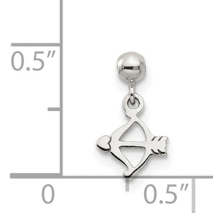 Sterlingsilber Mio Memento Hängend Schleife und Herz Pfeil Charm