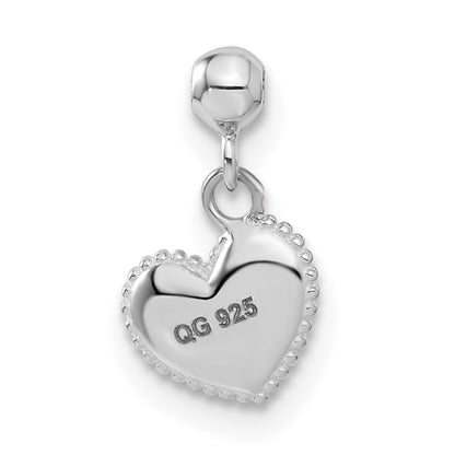 Sterlingsilber Mio Memento Emaille Hängend Liebe Herz Charm