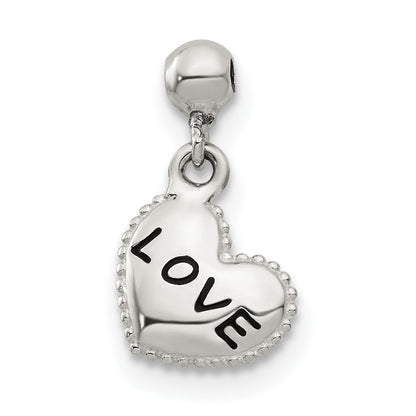Sterlingsilber Mio Memento Emaille Hängend Liebe Herz Charm