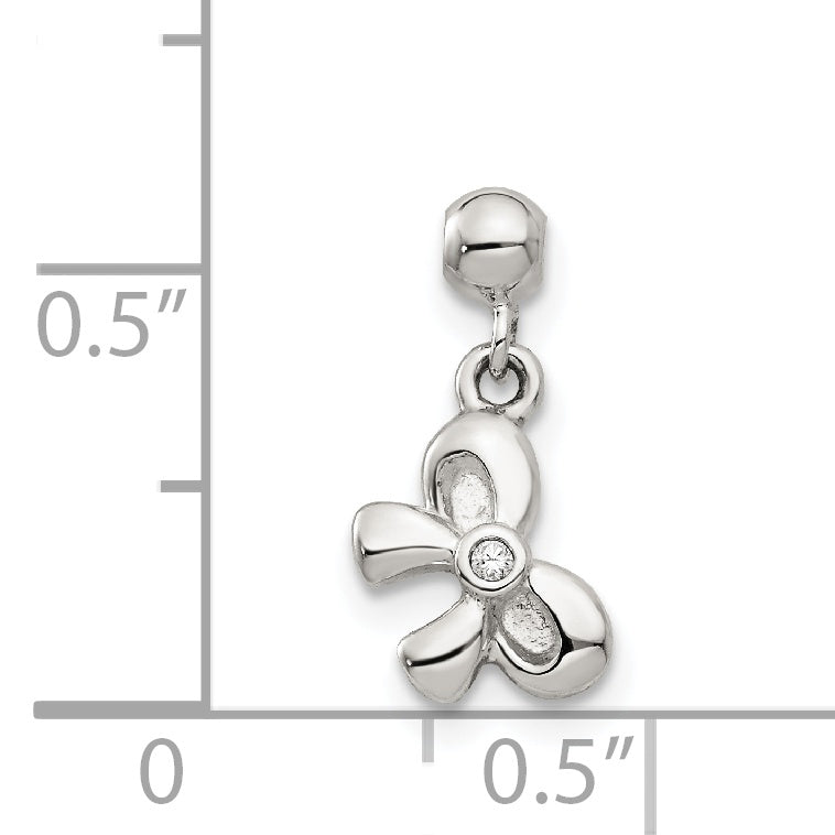 Sterlingsilber Mio Memento Swarovski Kristall Hängend Schleife Charm