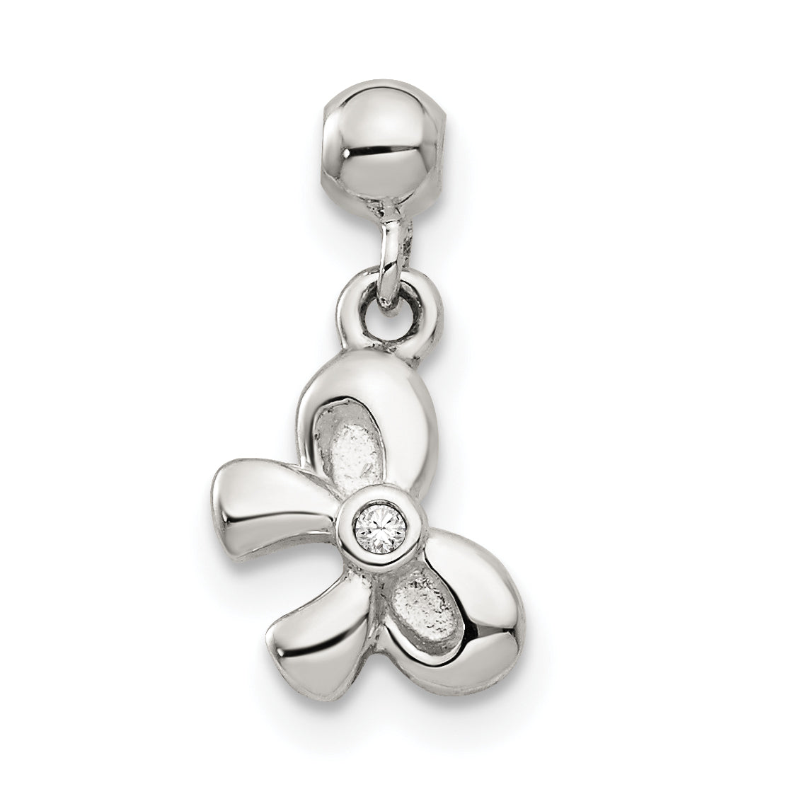 Sterlingsilber Mio Memento Swarovski Kristall Hängend Schleife Charm