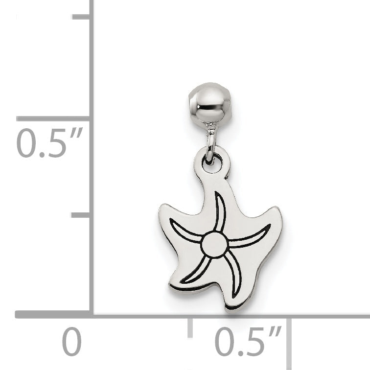 Sterlingsilber Mio Memento Hängend Seestern Charm