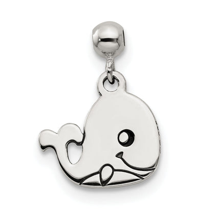 Sterlingsilber Mio Memento Emaille Hängend Wal Charm