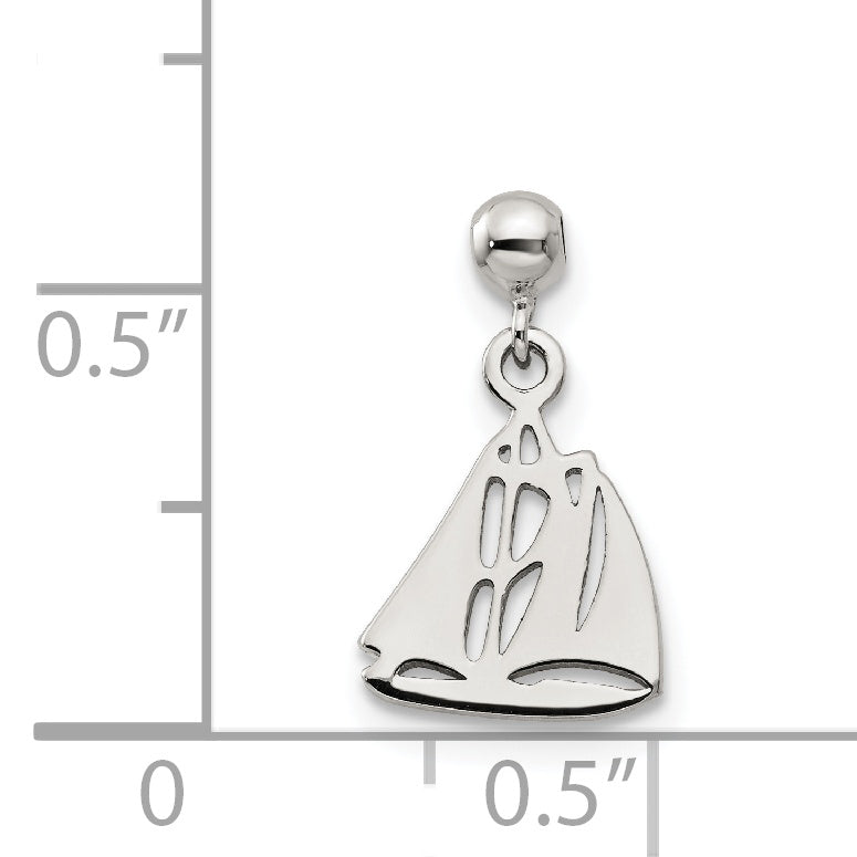 Sterlingsilber Mio Memento Hängend Boot Charm
