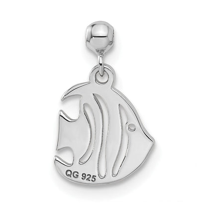 Sterlingsilber Mio Memento Hängend Fisch Charm