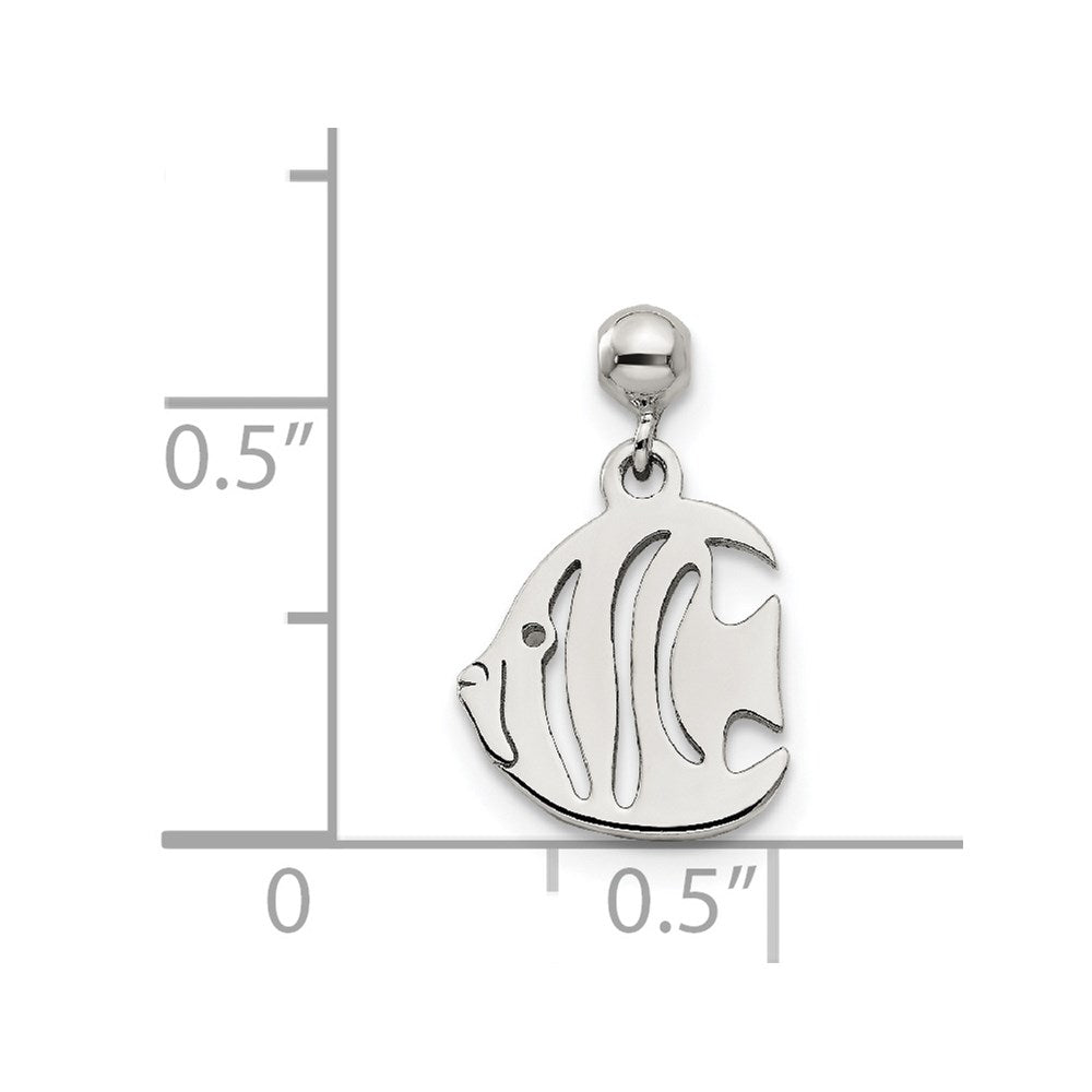 Sterlingsilber Mio Memento Hängend Fisch Charm