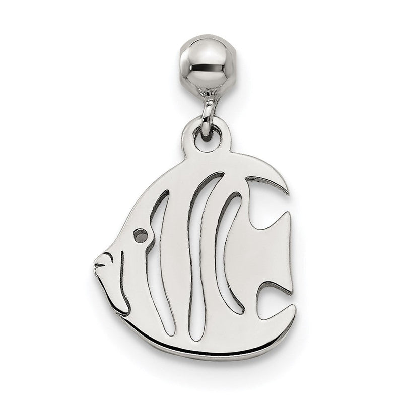 Sterlingsilber Mio Memento Hängend Fisch Charm