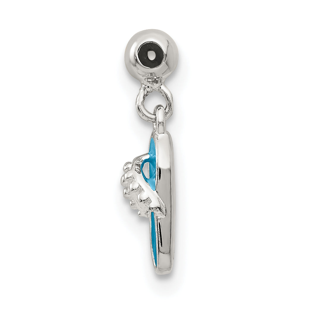 Sterlingsilber Mio Memento Emaille Hängend Sandal Charm