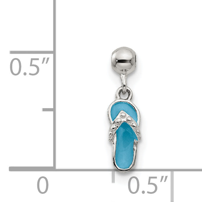 Sterlingsilber Mio Memento Emaille Hängend Sandal Charm