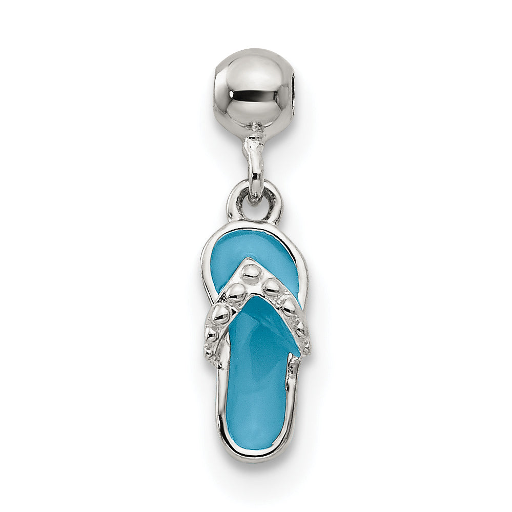 Sterlingsilber Mio Memento Emaille Hängend Sandal Charm