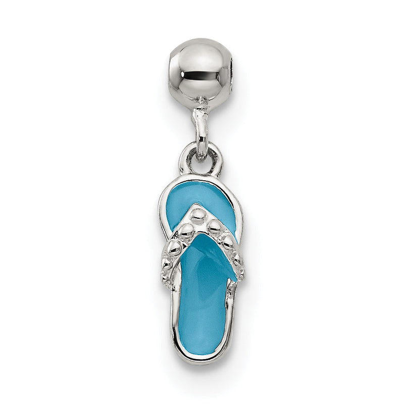 Sterlingsilber Mio Memento Emaille Hängend Sandal Charm