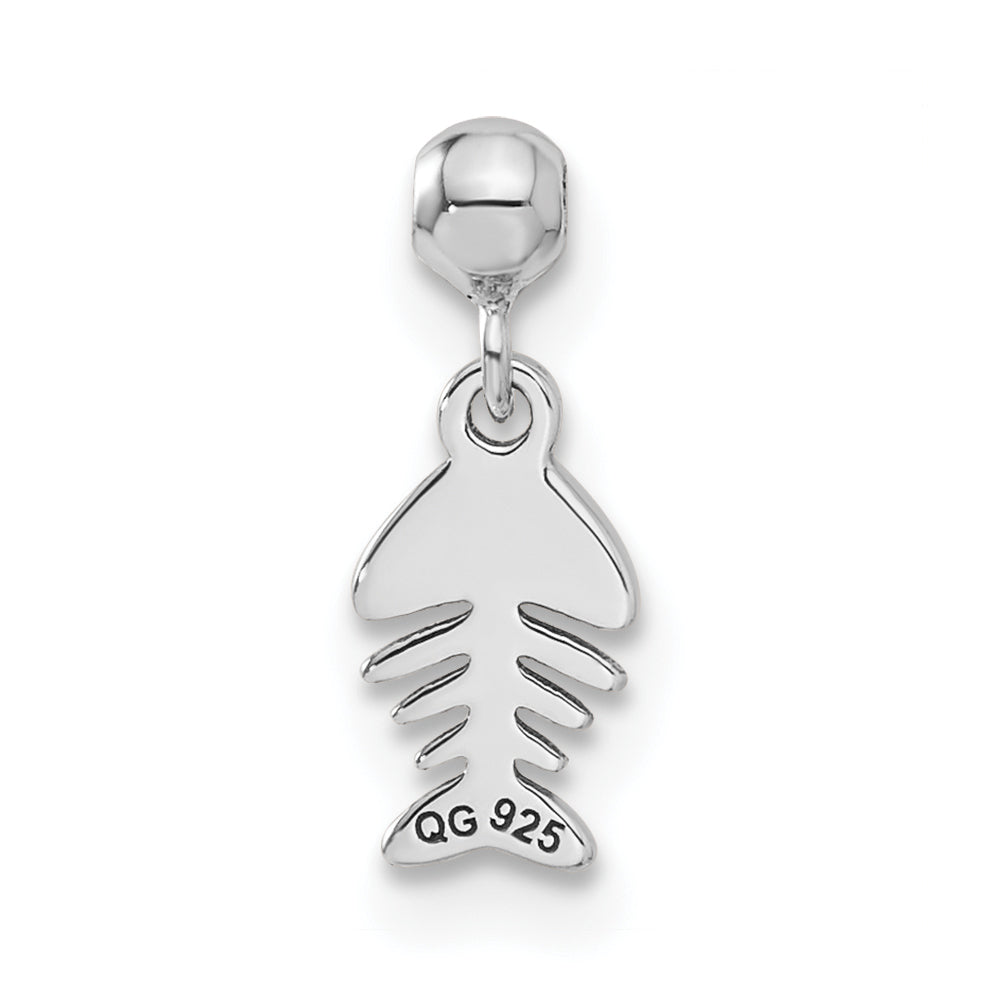 Sterlingsilber Mio Memento Hängend Fisch Charm