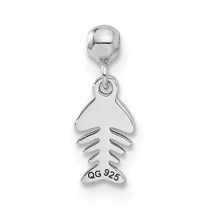 Sterlingsilber Mio Memento Hängend Fisch Charm