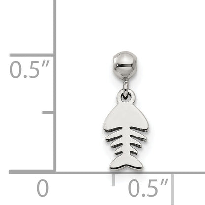Sterlingsilber Mio Memento Hängend Fisch Charm