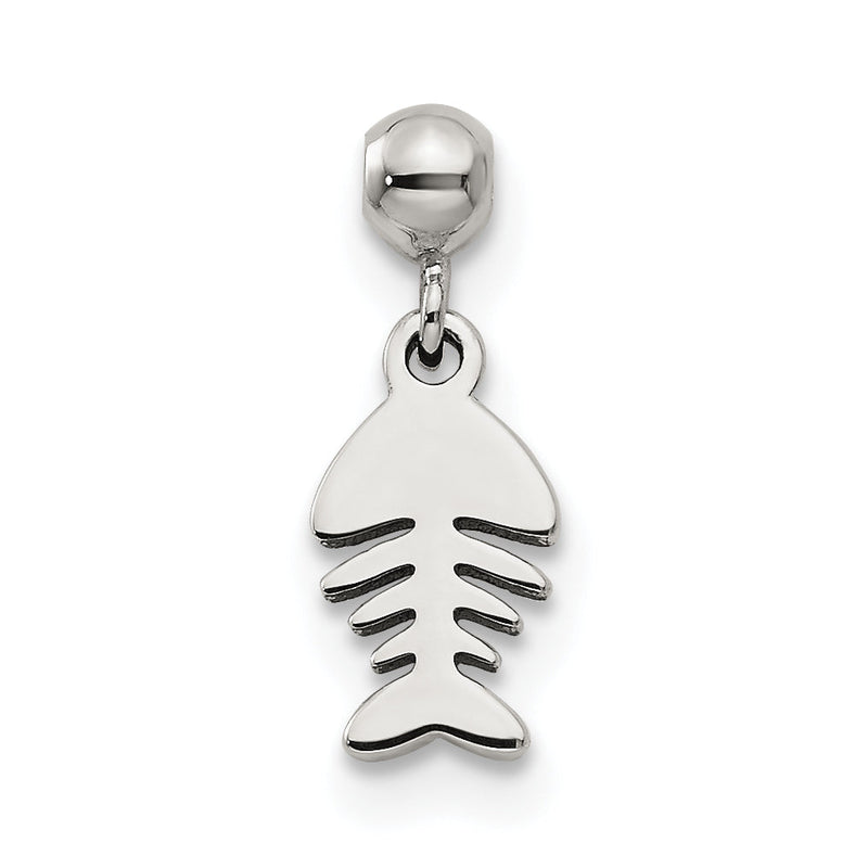 Sterlingsilber Mio Memento Hängend Fisch Charm