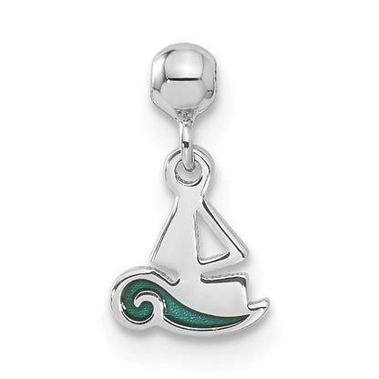 Sterlingsilber Mio Memento Emaille Hängend Boot Charm