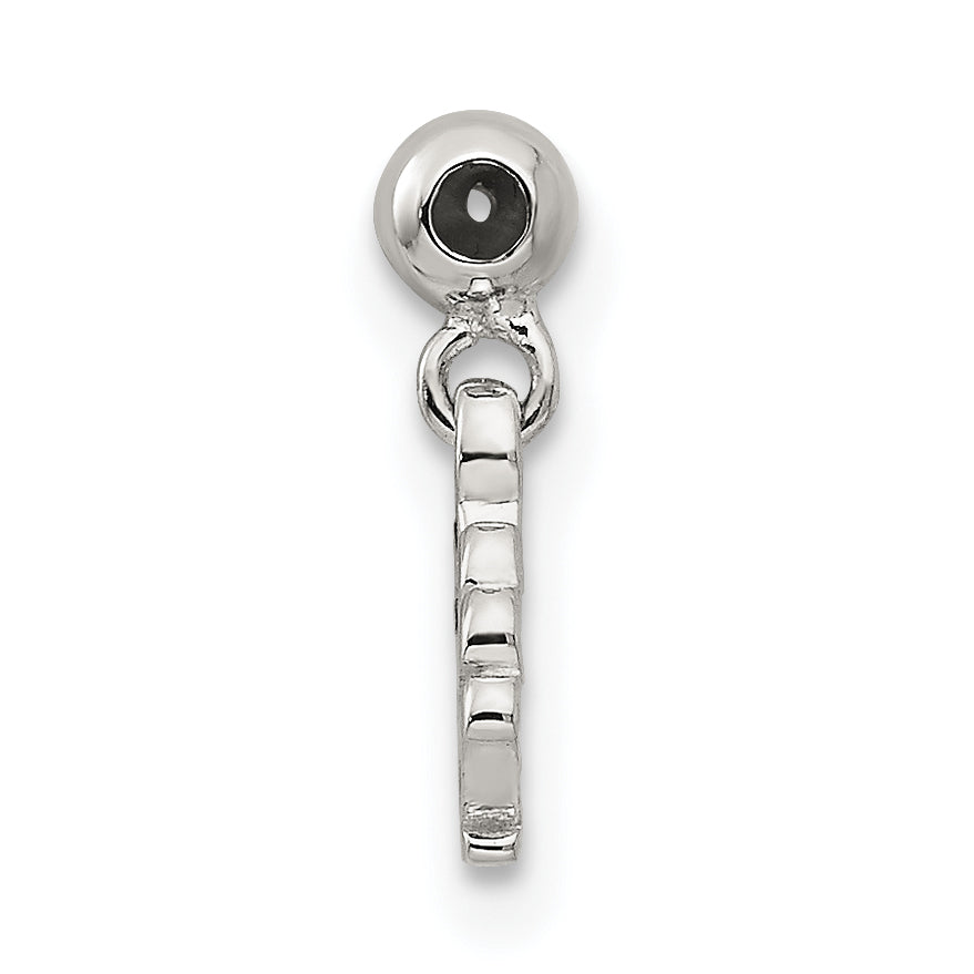 Sterlingsilber Mio Memento Blau Zirkonia Hängend Muschel Charm
