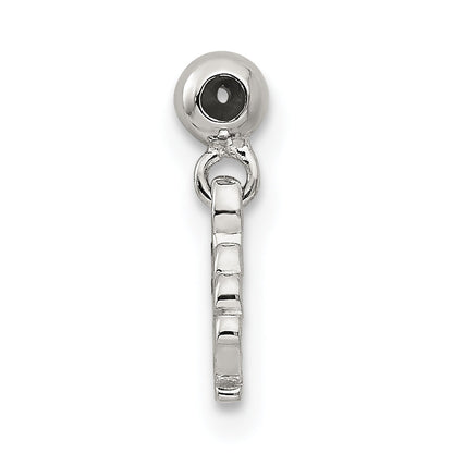 Sterlingsilber Mio Memento Blau Zirkonia Hängend Muschel Charm