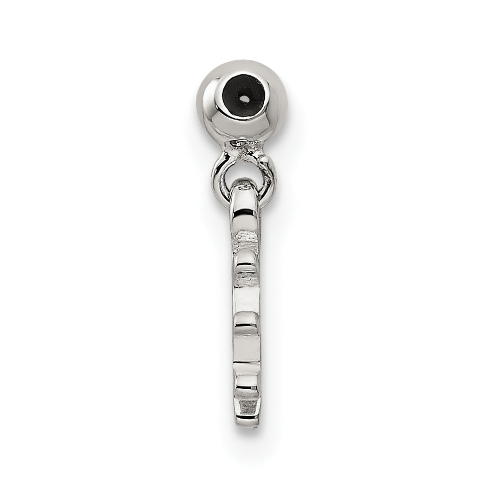 Sterlingsilber Mio Memento Blau Zirkonia Hängend Ship Charm