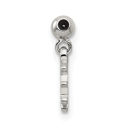 Sterlingsilber Mio Memento Blau Zirkonia Hängend Ship Charm