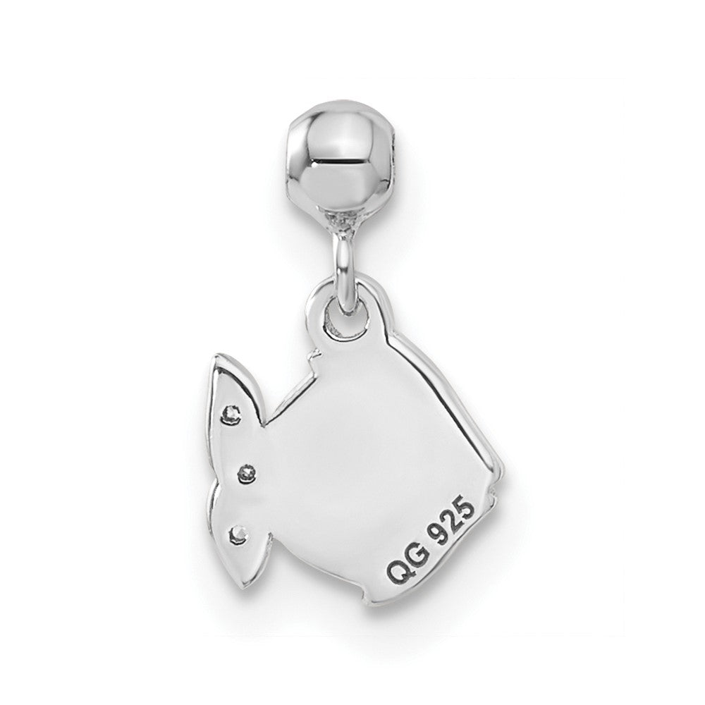 Sterlingsilber Mio Memento Emaille Hängend Fisch Charm
