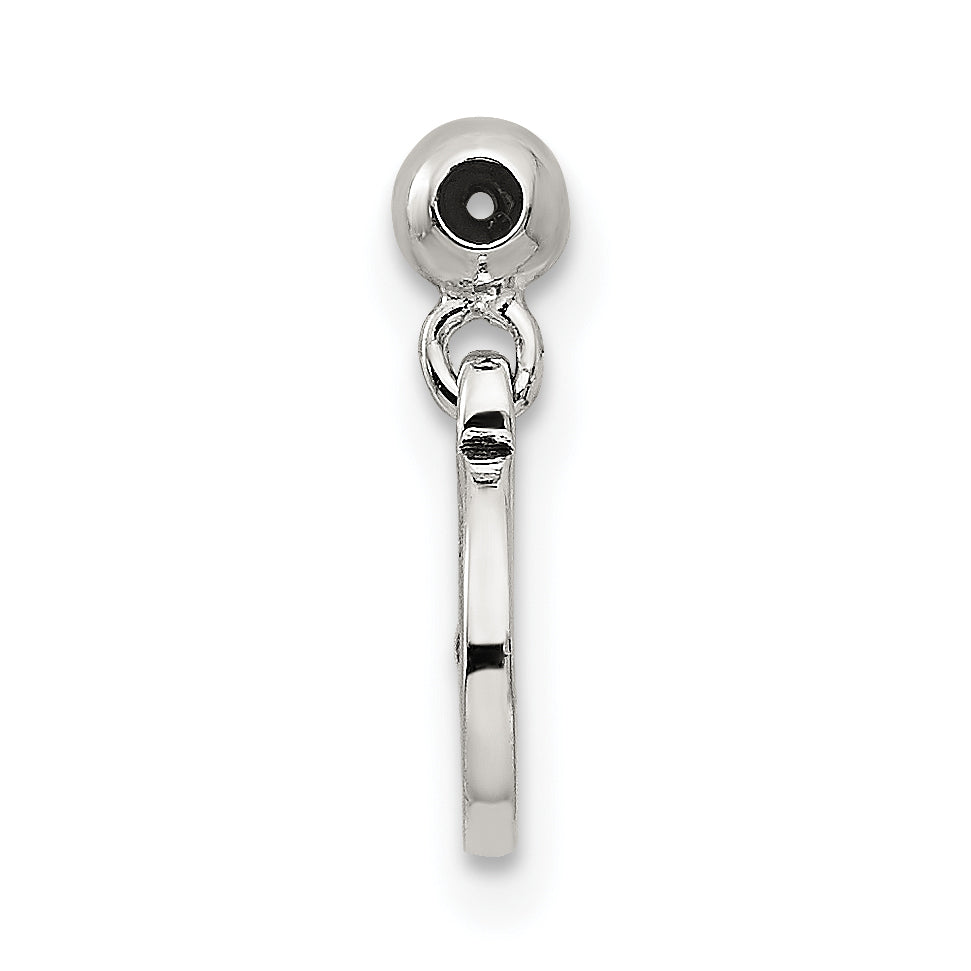 Sterlingsilber Mio Memento Emaille Zirkonia Hängend Kompass Charm