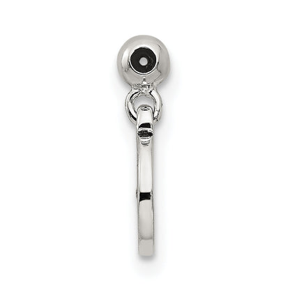 Sterlingsilber Mio Memento Emaille Zirkonia Hängend Kompass Charm