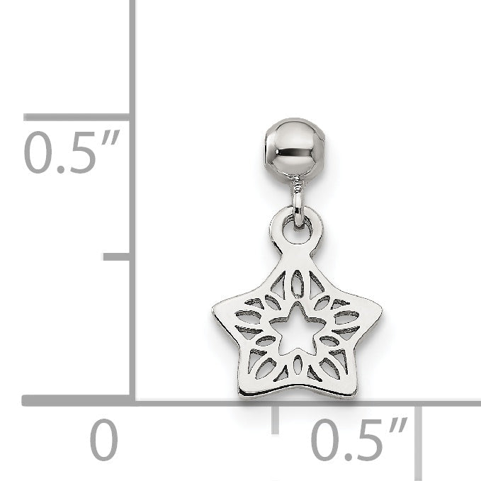Sterlingsilber Mio Memento Hängend Stern Charm