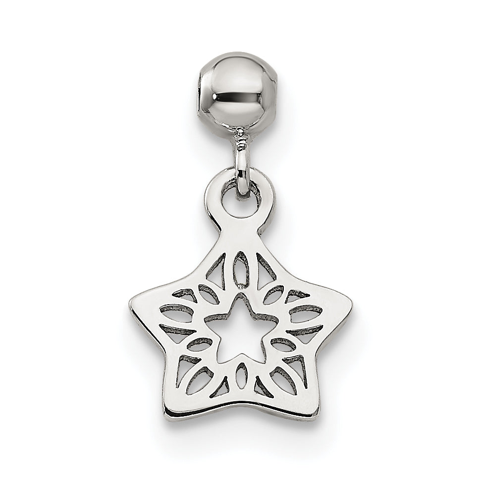 Sterlingsilber Mio Memento Hängend Stern Charm
