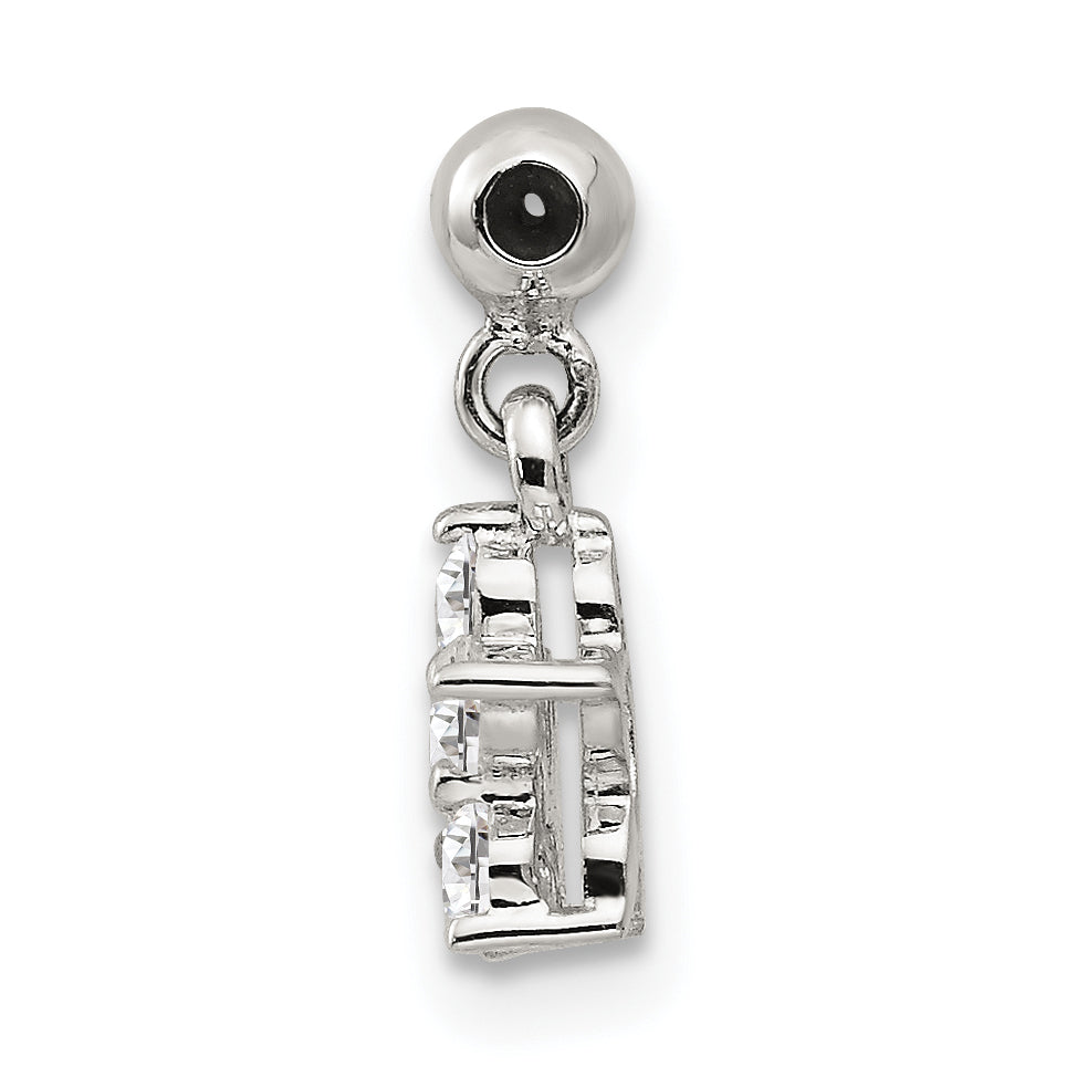 Sterlingsilber Mio Memento Zirkonia Hängend Stern Charm