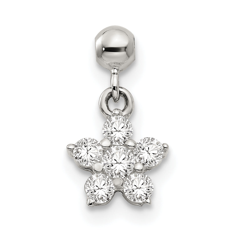 Sterlingsilber Mio Memento Zirkonia Hängend Stern Charm