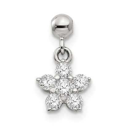 Sterlingsilber Mio Memento Zirkonia Hängend Stern Charm