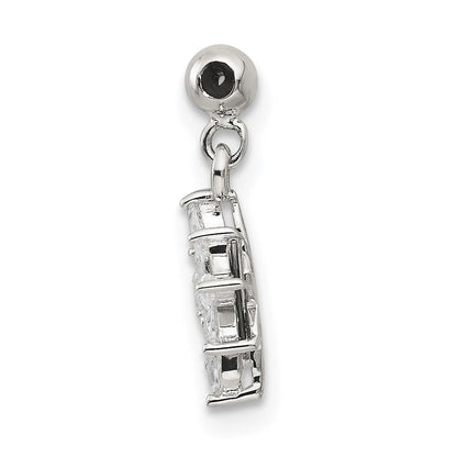 Sterlingsilber Mio Memento Zirkonia Hängend Stern Charm