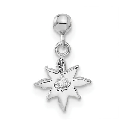 Sterlingsilber Mio Memento Zirkonia Hängend Stern Charm