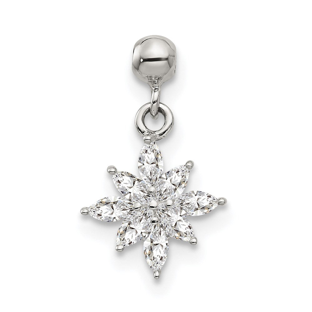 Sterlingsilber Mio Memento Zirkonia Hängend Stern Charm