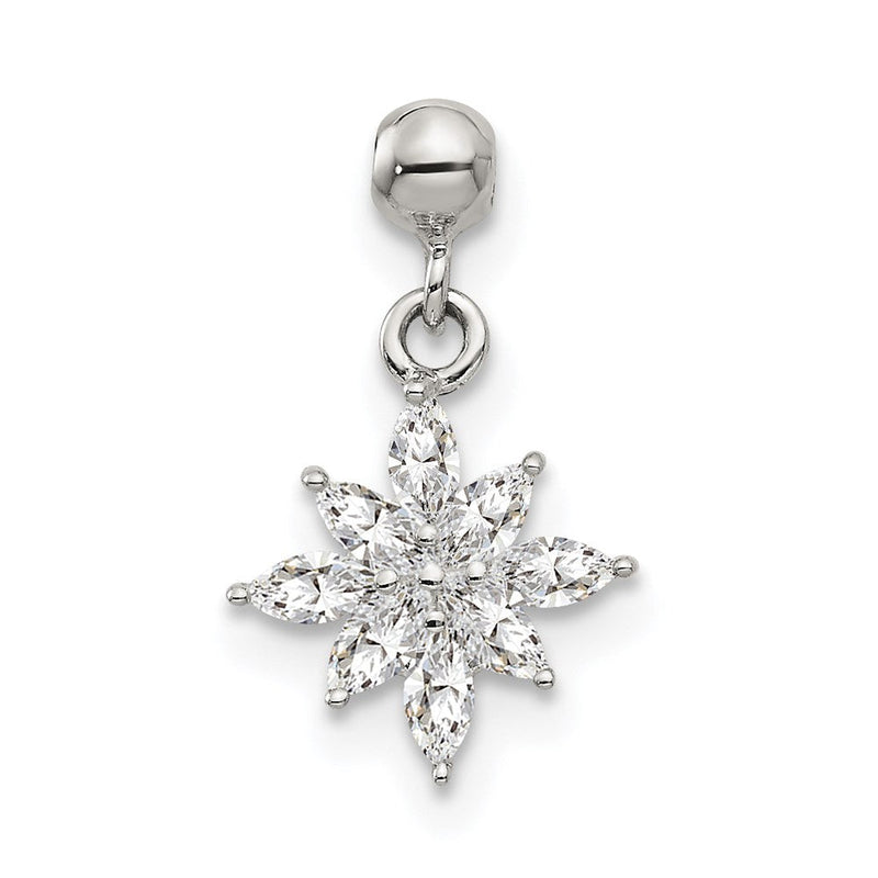 Sterlingsilber Mio Memento Zirkonia Hängend Stern Charm