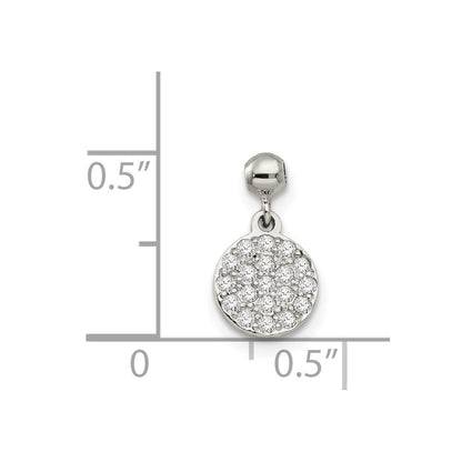Sterlingsilber Mio Memento Zirkonia Hängend Kreis Charm
