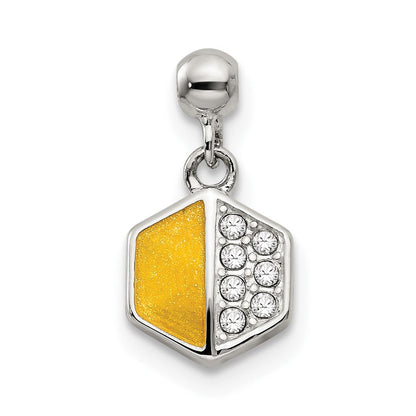 Sterlingsilber Mio Memento Emaille Zirkonia Hängend Charm