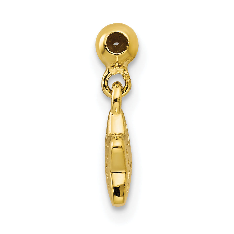 Sterlingsilber Mio Memento Goldfarben Hängend Stern Charm