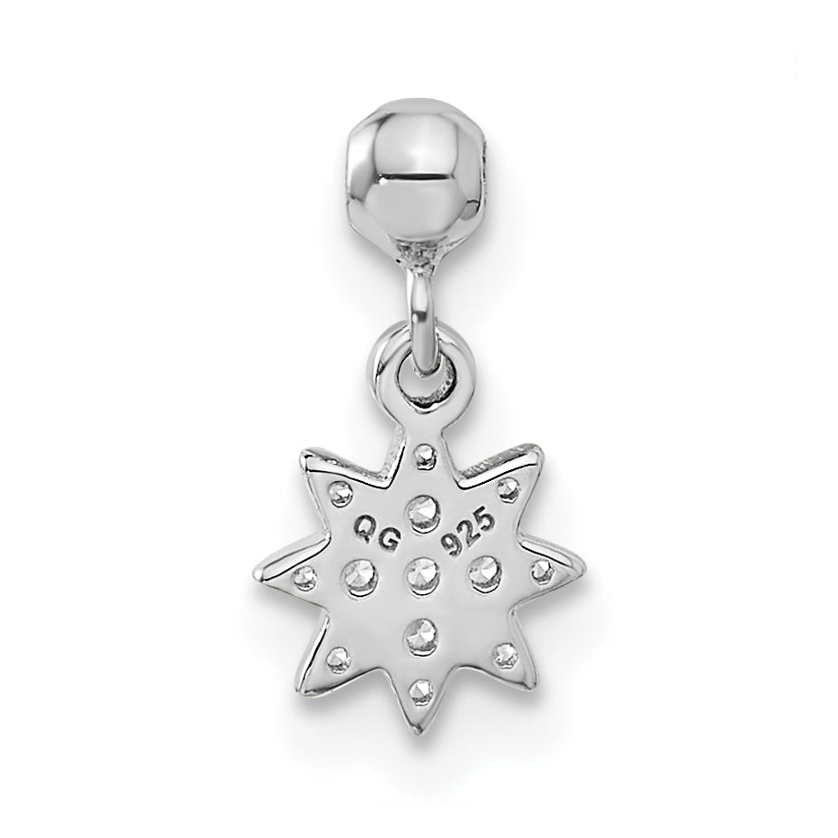 Sterlingsilber Mio Memento Zirkonia Hängend Stern Charm