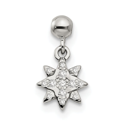 Sterlingsilber Mio Memento Zirkonia Hängend Stern Charm