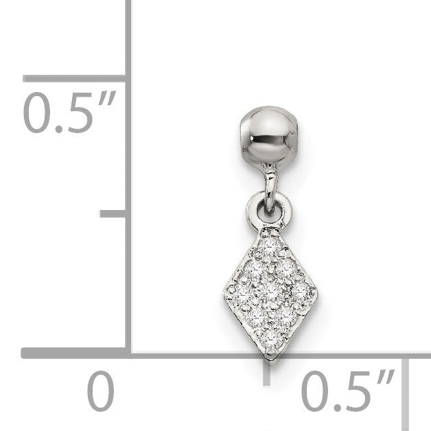 Sterlingsilber Mio Memento Zirkonia Hängend Charm