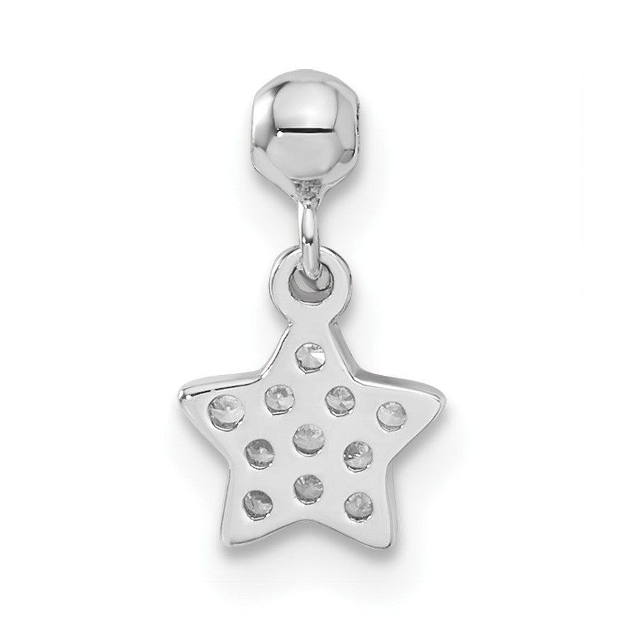 Sterlingsilber Mio Memento Zirkonia Hängend Stern Charm