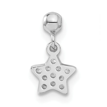 Sterlingsilber Mio Memento Zirkonia Hängend Stern Charm