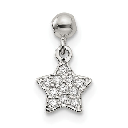 Sterlingsilber Mio Memento Zirkonia Hängend Stern Charm