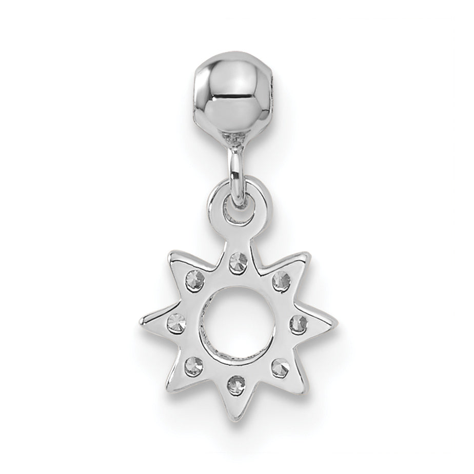 Sterlingsilber Mio Memento Zirkonia Hängend Stern Charm