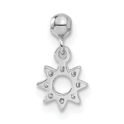 Sterlingsilber Mio Memento Zirkonia Hängend Stern Charm