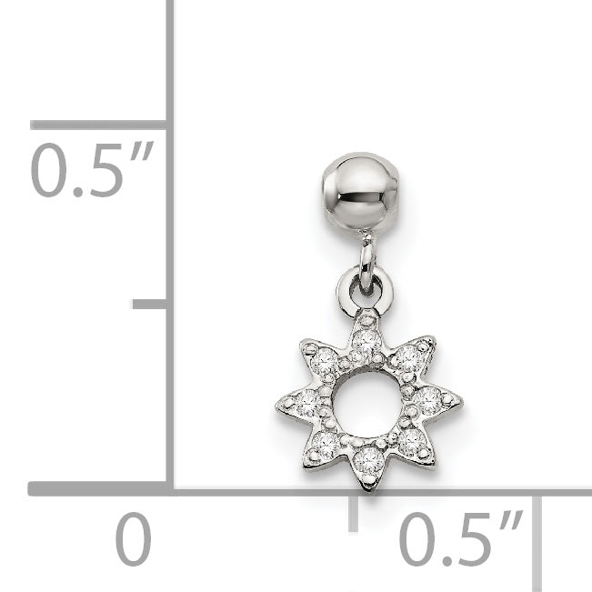 Sterlingsilber Mio Memento Zirkonia Hängend Stern Charm