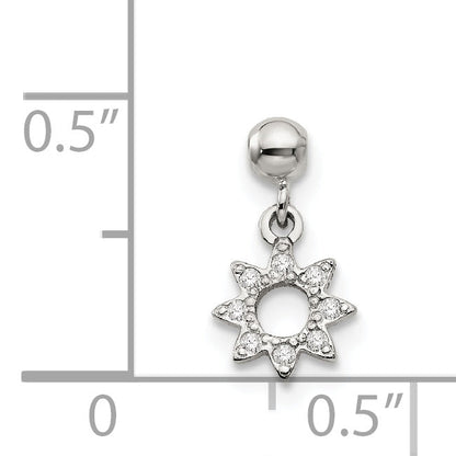 Sterlingsilber Mio Memento Zirkonia Hängend Stern Charm