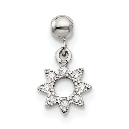 Sterlingsilber Mio Memento Zirkonia Hängend Stern Charm
